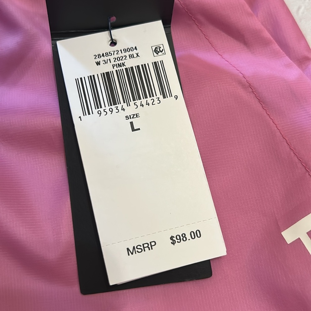 RLX Ralph Lauren Women’s Ripstop Drawstring Athletic Shorts Pink NWT Large - Picture 5 of 9